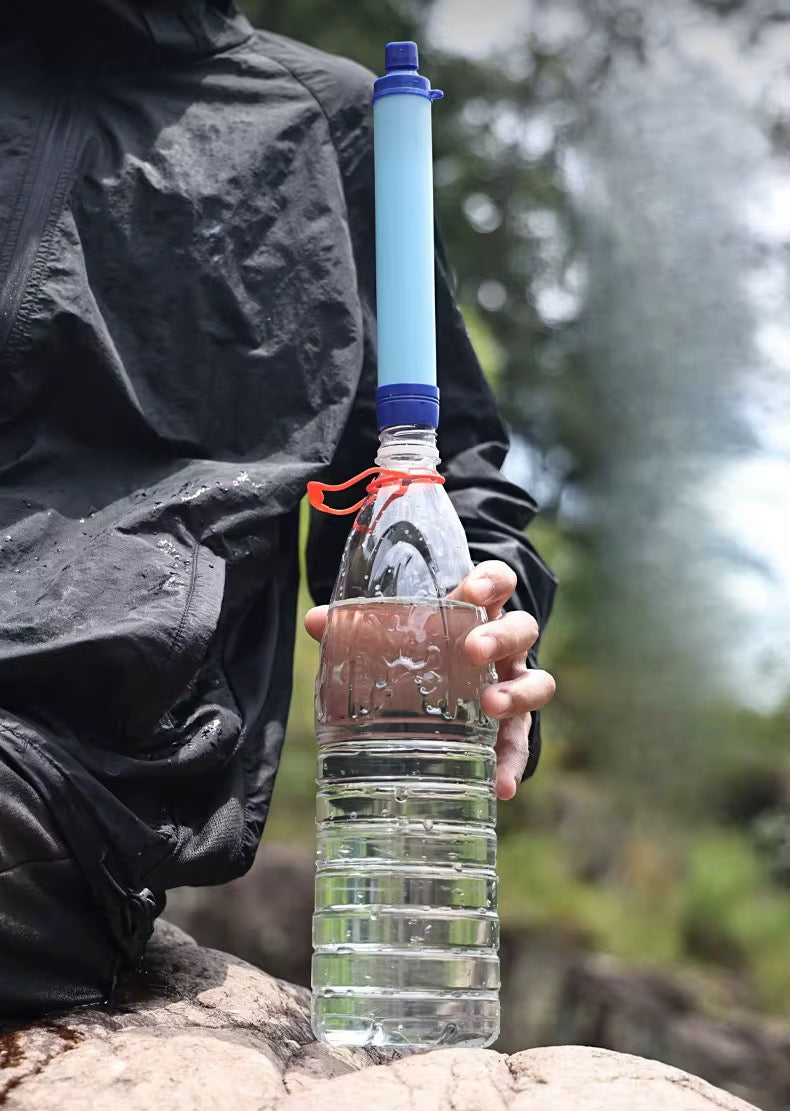 Filtre à eau naturel compact sans BPA, paille filtrante pour trekking outdoor