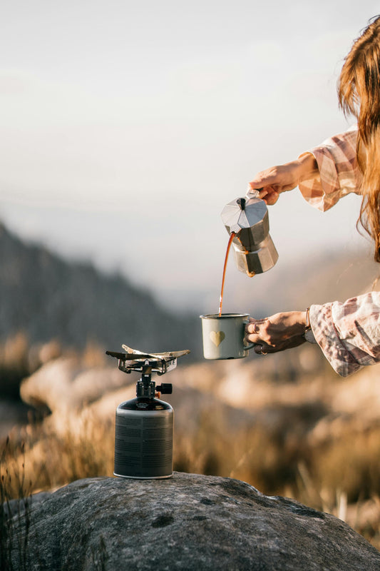 Réchaud portable de camping NaturaTrail, compact et léger, idéal pour randonnée et plein air
